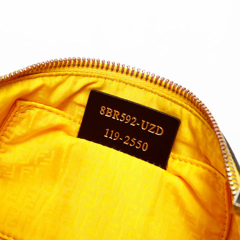 FENDI Zucca Accessory Pouch Shoulder Bag Brown WS20309
