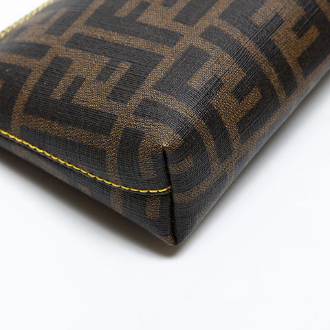 FENDI Zucca Accessory Pouch Shoulder Bag Brown WS20309