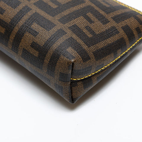 FENDI Zucca Accessory Pouch Shoulder Bag Brown WS20309