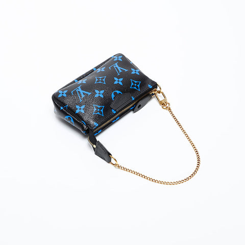 LOUIS VUITTON Monogram 2010 Mini Pochette Accessoires Pouch black WS20310
