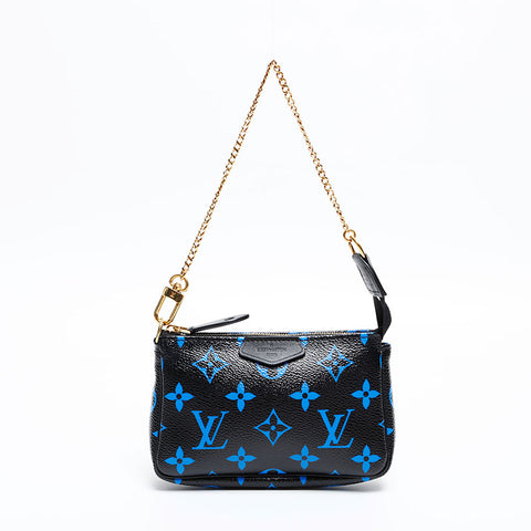 LOUIS VUITTON Monogram 2010 Mini Pochette Accessoires Pouch black WS20310