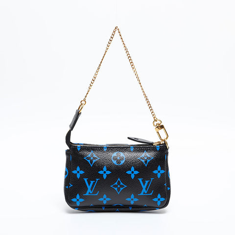 LOUIS VUITTON Monogram 2010 Mini Pochette Accessoires Pouch black WS20310