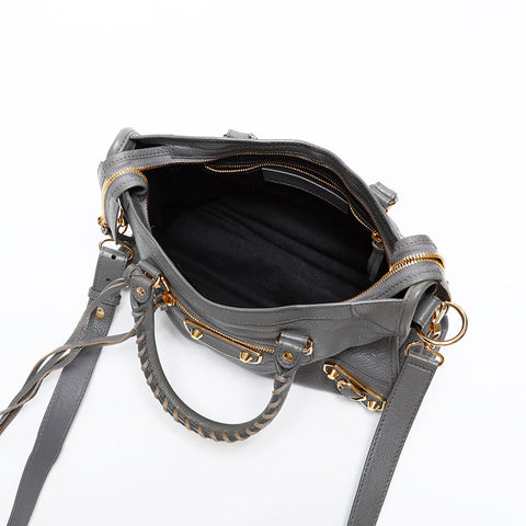 BALENCIAGA Classic City Metallic Edge 2way Shoulder Bag gray WS20312