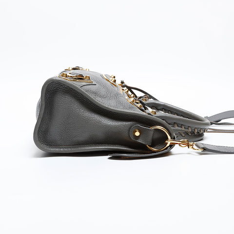 BALENCIAGA Classic City Metallic Edge 2way Shoulder Bag gray WS20312