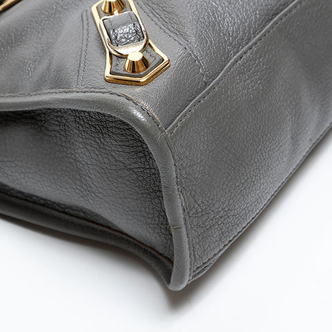 BALENCIAGA Classic City Metallic Edge 2way Shoulder Bag gray WS20312