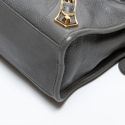 BALENCIAGA Classic City Metallic Edge 2way Shoulder Bag gray WS20312