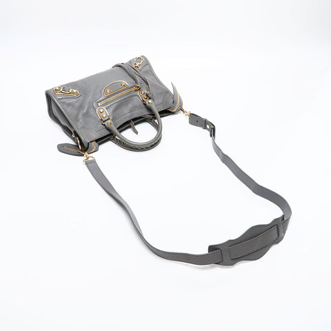 BALENCIAGA Classic City Metallic Edge 2way Shoulder Bag gray WS20312