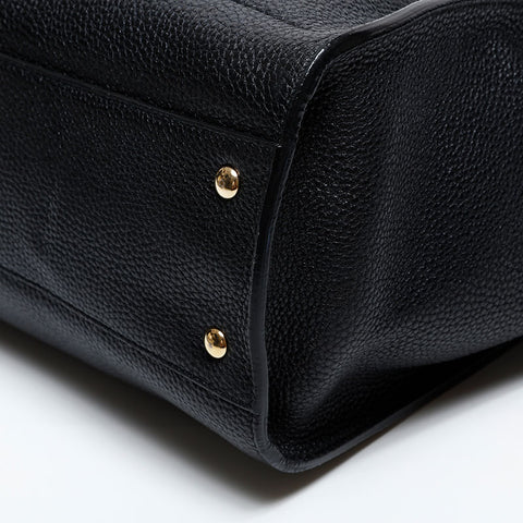 Salvatore Ferragamo Leather Amy Shoulder Bag black WS20314