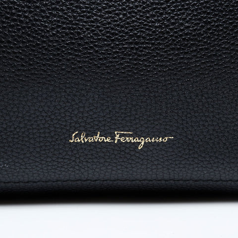 Salvatore Ferragamo Leather Amy Shoulder Bag black WS20314