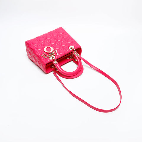 Christian Dior Lady Dior lambskin 2way medium Shoulder Bag pink WS20315