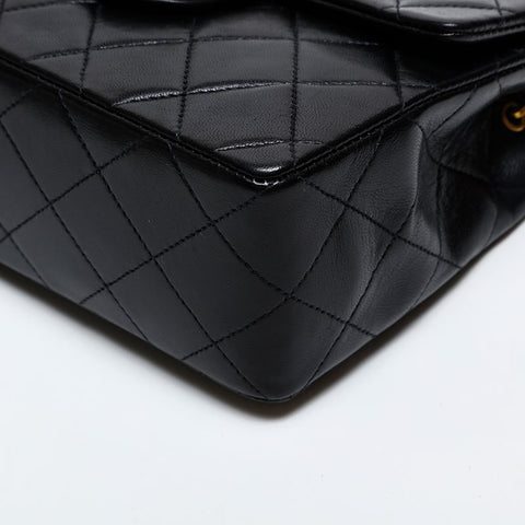 CHANEL Mini Matelasse Lambskin No. 3 1994-1996 Shoulder Bag black WS20316