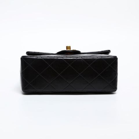 CHANEL Mini Matelasse Lambskin No. 3 1994-1996 Shoulder Bag black WS20316