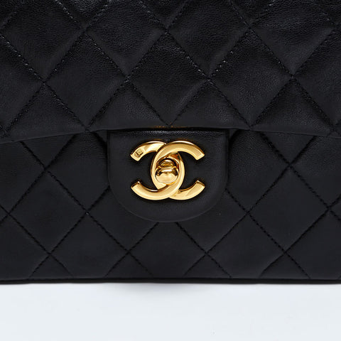 CHANEL Mini Matelasse Lambskin No. 3 1994-1996 Shoulder Bag black WS20316