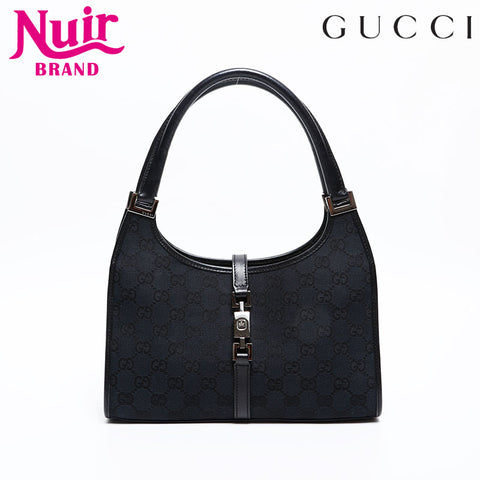 GUCCI GG Canvas Jackie Shoulder Bag black WS20318