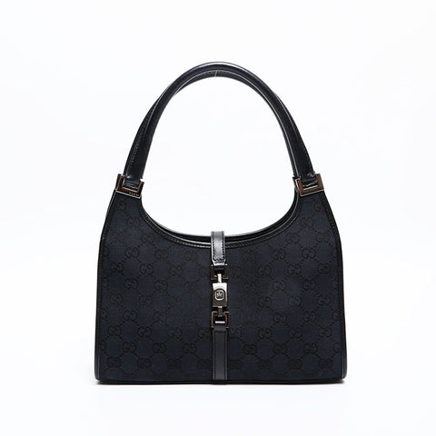 GUCCI GG Canvas Jackie Shoulder Bag black WS20318
