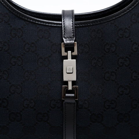 GUCCI GG Canvas Jackie Shoulder Bag black WS20318