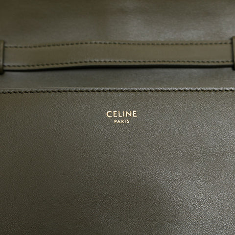 CELINE Tabou Leather Shoulder Bag khaki WS20320