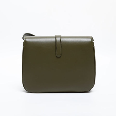 CELINE Tabou Leather Shoulder Bag khaki WS20320