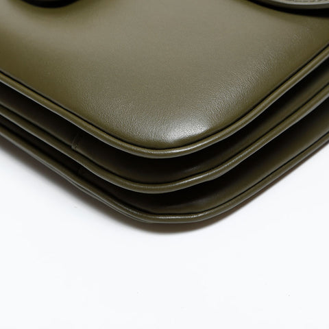 極美品 セリーヌ CELINE Tabou レザー ショルダーバッグ カーキ WS20320
