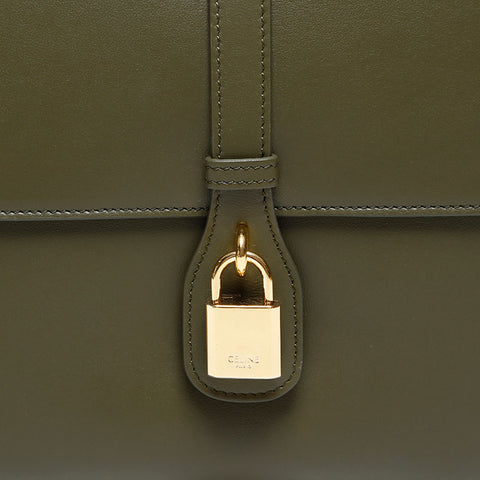 CELINE Tabou Leather Shoulder Bag khaki WS20320