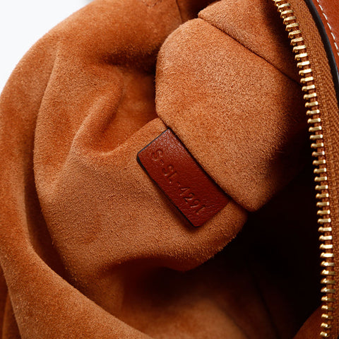 CELINE Romy Leather Shoulder Bag Brown WS20321