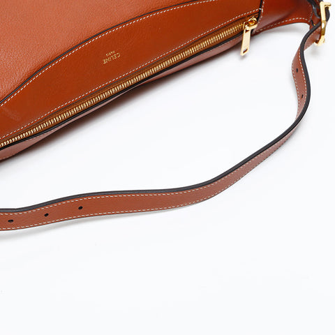 CELINE Romy Leather Shoulder Bag Brown WS20321