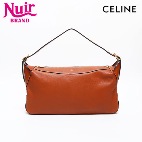 CELINE Romy Leather Shoulder Bag Brown WS20321