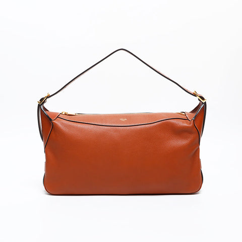 CELINE Romy Leather Shoulder Bag Brown WS20321
