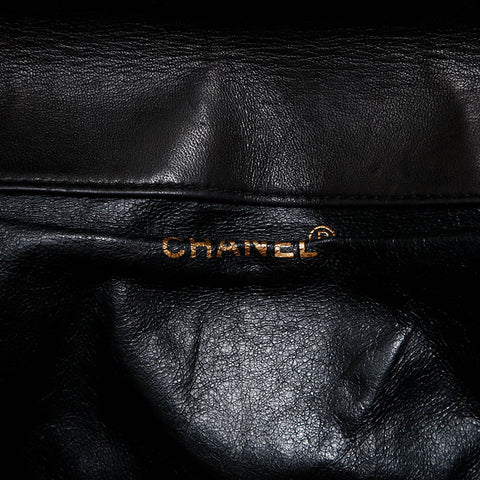 CHANEL No. 3 Lambskin Matelasse 1994-1996 Turnlock COCO Mark Backpack Â· Daypack black WS20325