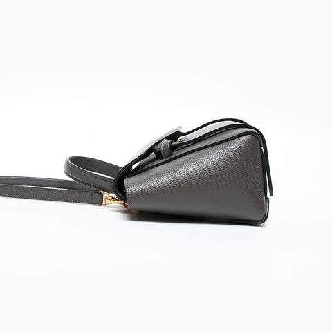 CELINE Leather mini belt bag 2way Shoulder Bag gray WS20328