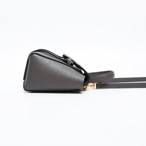 CELINE Leather mini belt bag 2way Shoulder Bag gray WS20328