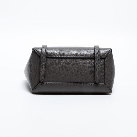 CELINE Leather mini belt bag 2way Shoulder Bag gray WS20328