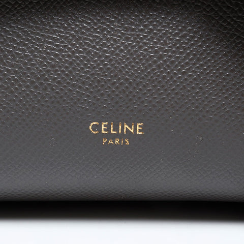 CELINE Leather mini belt bag 2way Shoulder Bag gray WS20328