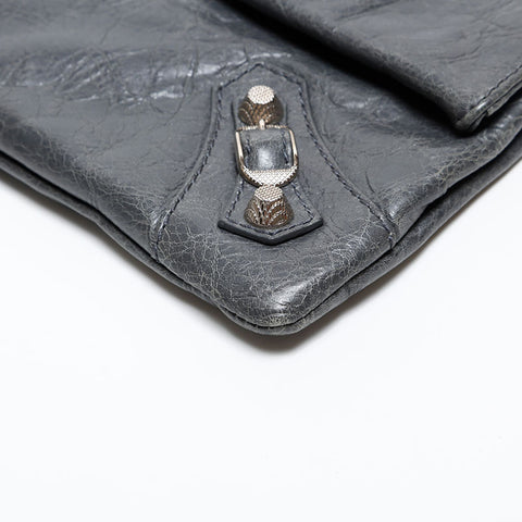 BALENCIAGA Giant Leather Clutch bag gray WS20331