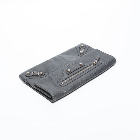 BALENCIAGA Giant Leather Clutch bag gray WS20331