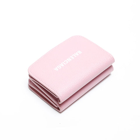 BALENCIAGA Cash Mini Compact Wallet Bifold Wallet pink WS20338