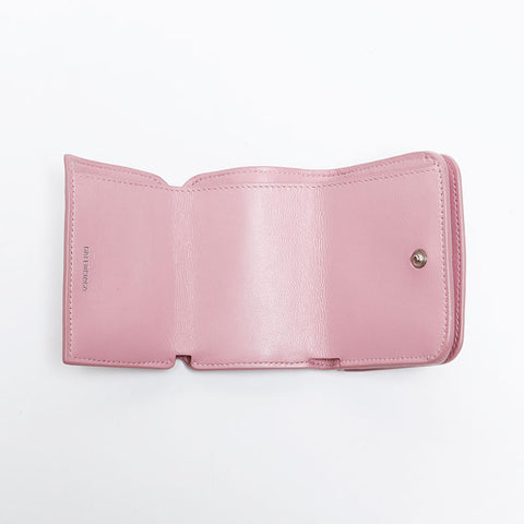 BALENCIAGA Cash Mini Compact Wallet Bifold Wallet pink WS20338