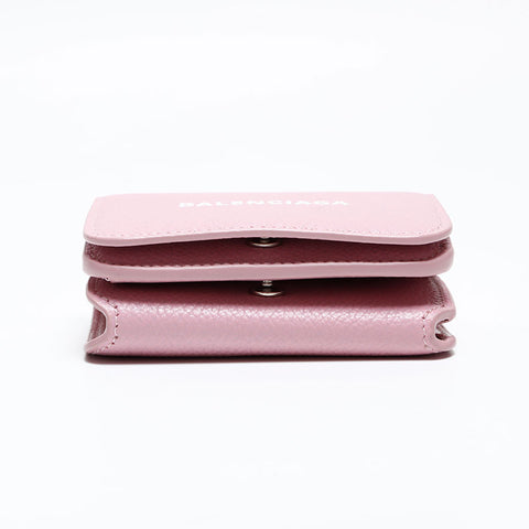 BALENCIAGA Cash Mini Compact Wallet Bifold Wallet pink WS20338