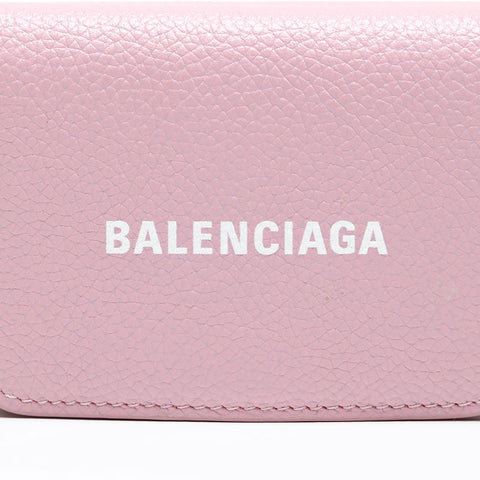 BALENCIAGA Cash Mini Compact Wallet Bifold Wallet pink WS20338