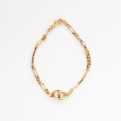 Christian Dior CD logo Chain bracelet gold WS20342