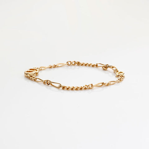 Christian Dior CD logo Chain bracelet gold WS20342