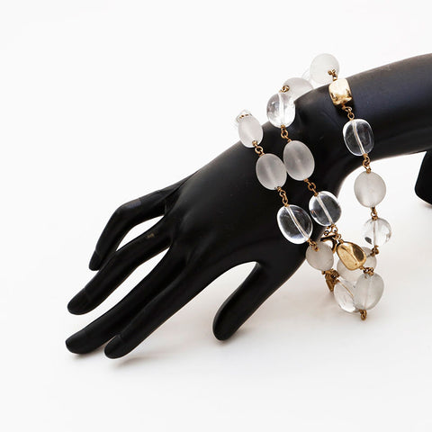 Salvatore Ferragamo Stone 3 Row bracelet white WS20344