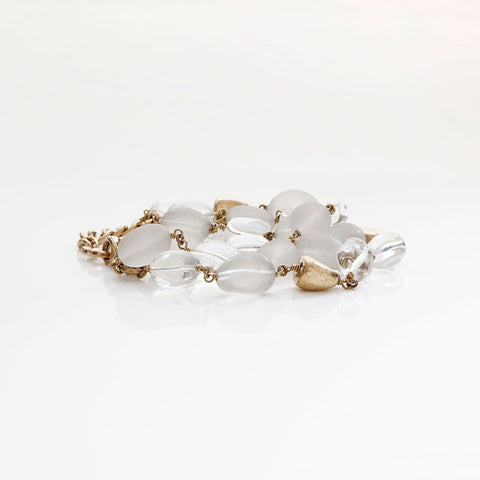 Salvatore Ferragamo Stone 3 Row bracelet white WS20344