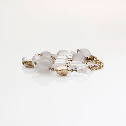 Salvatore Ferragamo Stone 3 Row bracelet white WS20344