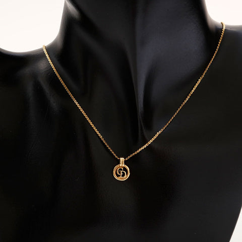 Christian Dior logo Necklace gold WS20346