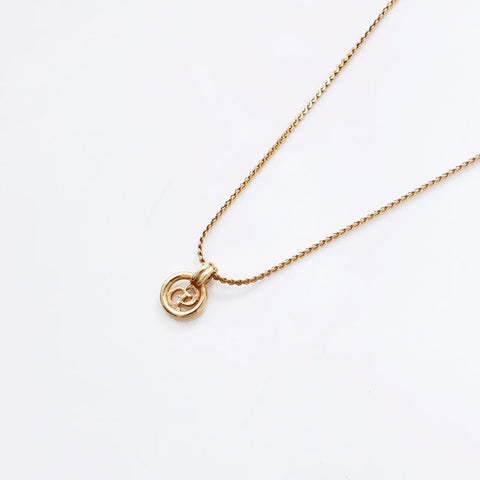 Christian Dior logo Necklace gold WS20346