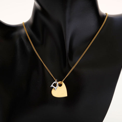 Christian Dior heart Necklace gold WS20347