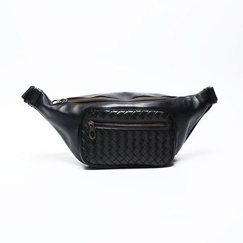 BOTTEGAVENETA INTRECCIATO Waist bag black WS20349