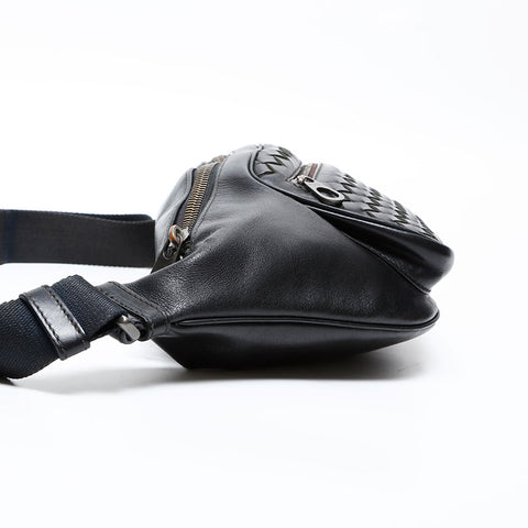 BOTTEGAVENETA INTRECCIATO Waist bag black WS20349