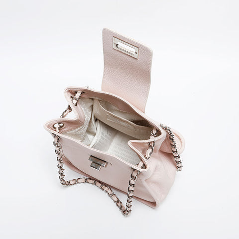 CHANEL No.8 2003-2004 Leather Chain 2.55 Shoulder Bag pink WS20350